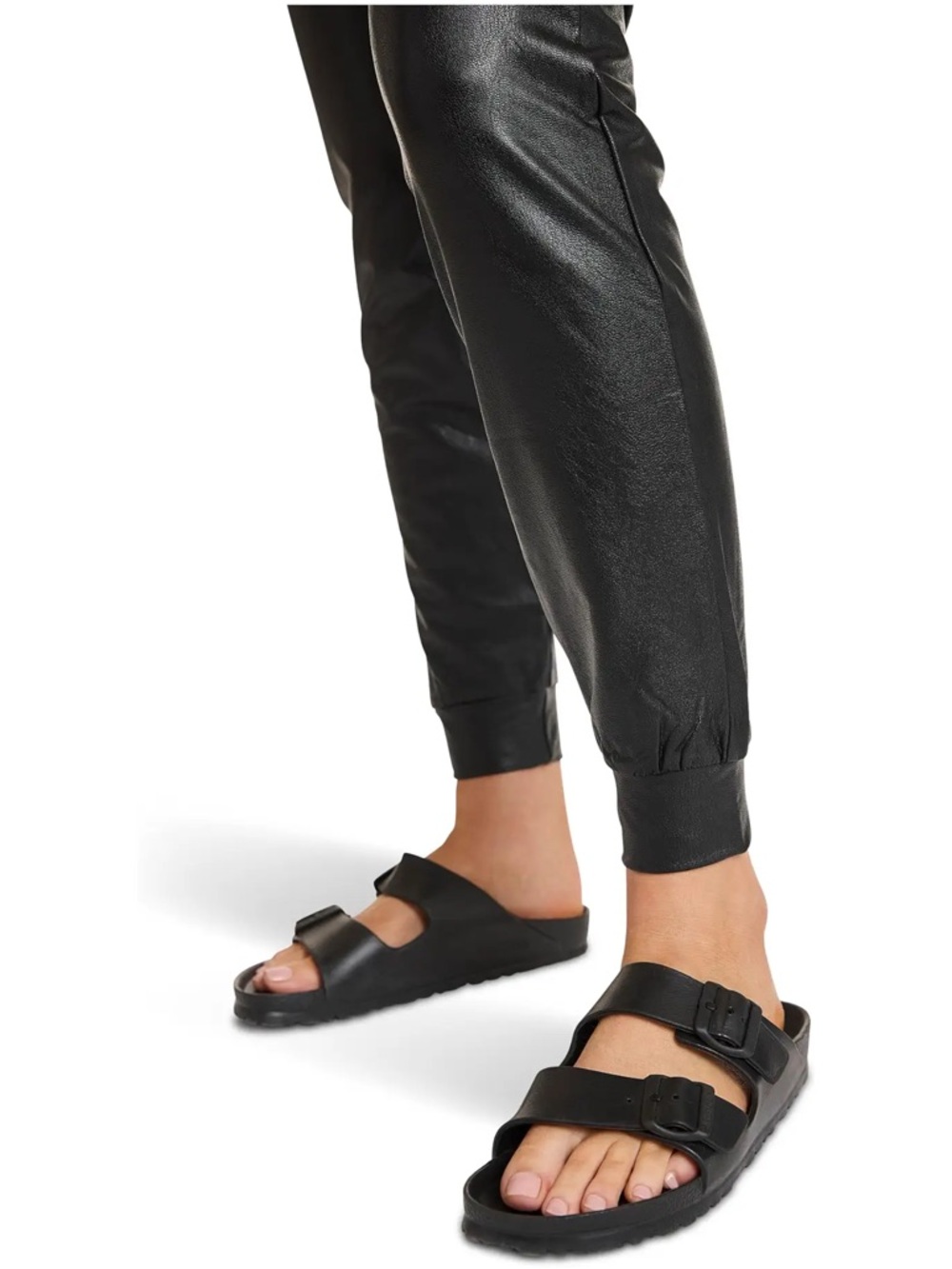 Commando Faux Leather Jogger Pants Black Slim Pull On Size S - Picture 4 of 11